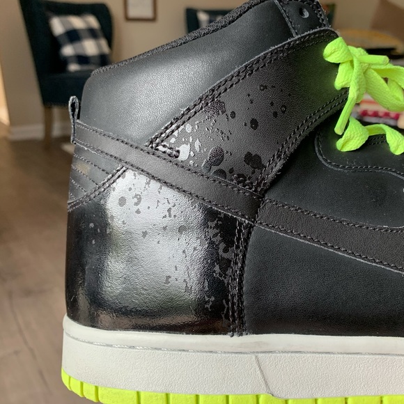 Nike Dunk High Premium Black/Volt Men’s 11 - Picture 6 of 7